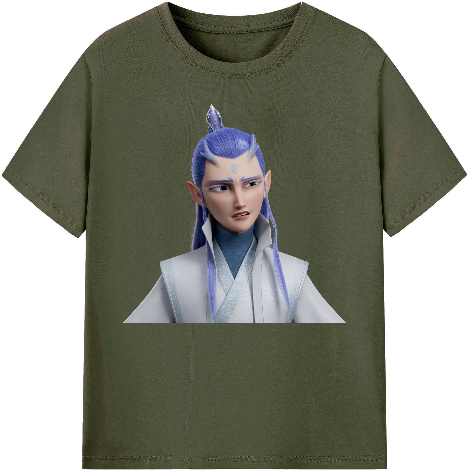 （画像用） Ne Zha 2 ナタ 魔童の大暴れ 綿100％ メンズ半袖Tシャツ｜肌触りやわらか＆通気性